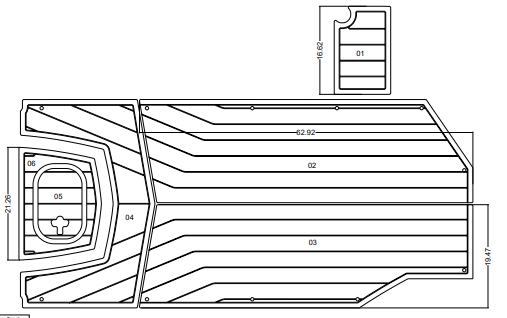 NON-SKID FLOORBOARD MOCHA GS22/GS24