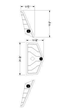 NON-SKID, GUNNEL BOW FWD G-SERIES