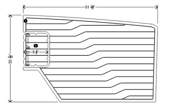 NON-SKID, LOVESEAT STRINGER S23