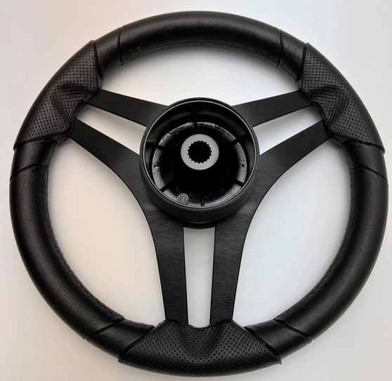 Steering Wheel, Black with Silver Hub