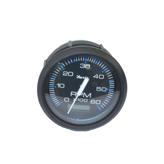 Tachometer, BLACK, Faria replacement