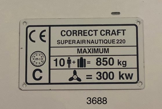 TAG CE FOR NAUTIQUE 220  2006-