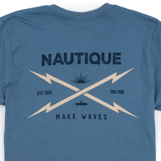 NAUTIQUE MAKE WAVES SS TEE- SLATE