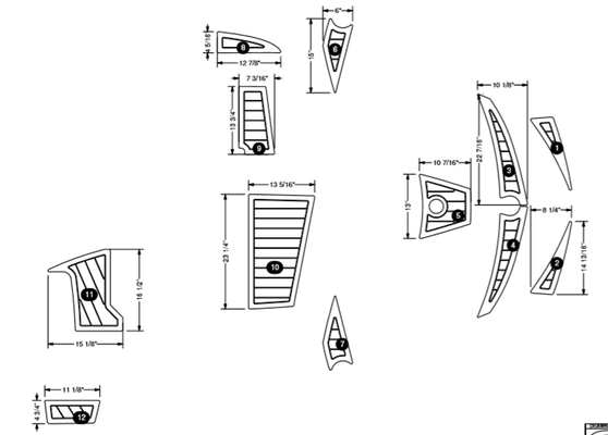 2016-2018 G21 Mocha Deck Accent Kit SeaDek