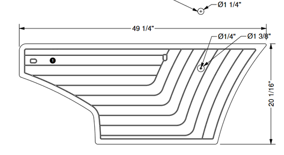 2016-2021 230 MOCHA PORT FLOORBOARD SEADEK