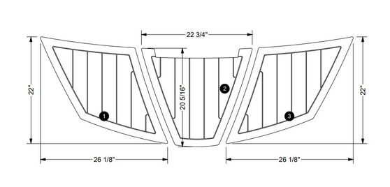 2019-2024 NON-SKID SWIM PLATFORM KIT MOCHA