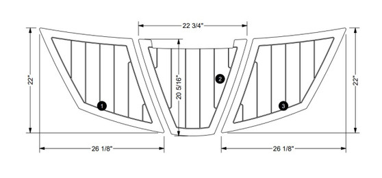 2019-2024 NON-SKID SWIM PLATFORM KIT TITANIUM