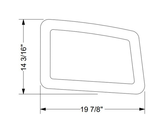 2019-2025 NON-SKID GLOVE BOX SEAL BLACK