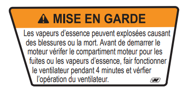 CANADIAN BOATS ONLY - French Blower Warning