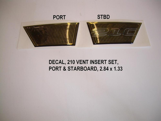 DECAL 210 VENT INSERT SET PORT & STARBOARD 2.84 x 1.33
