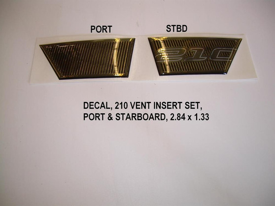 DECAL 210 VENT INSERT SET PORT & STARBOARD 2.84 x 1.33