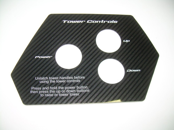 DECAL ACTUATED TOWER PLATE POWER UP DOWN