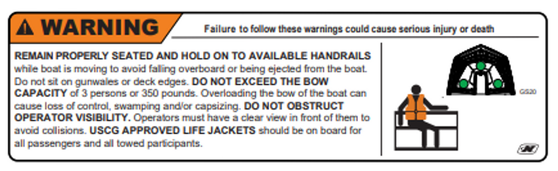 DECAL BOW WARNING LABEL GS24
