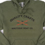 NAUTIQUE QUALITY CRAFTS HOODED SWEATSHIRT-MILITARY GREEN HEATHER