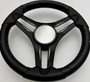 Steering Wheel, Black with Silver Hub