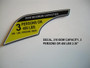 BOW CAPACITY DECAL