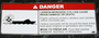 DANGER CARBON MONOXIDE DECAL