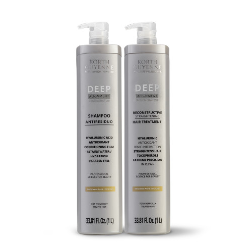 Kit Korth Guyenne Deep Anti-Residue Champú y Korth Guyenne Deep Hair Treatment 2x1L/2x33.8 fl.oz