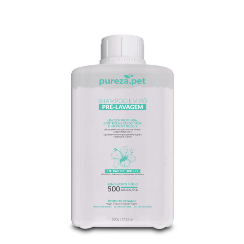 Pureza Champú para Mascotas Polvo de Limpieza Profunda Controla la Grasa 500g/17.63 oz