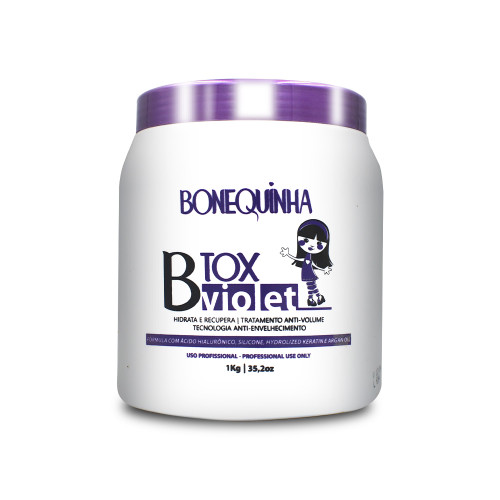 Bonequinha Btox Violeta Mascarilla Matizador Elimina Tonos Amarillos Cuidado del cabello 1kg/35.2 oz