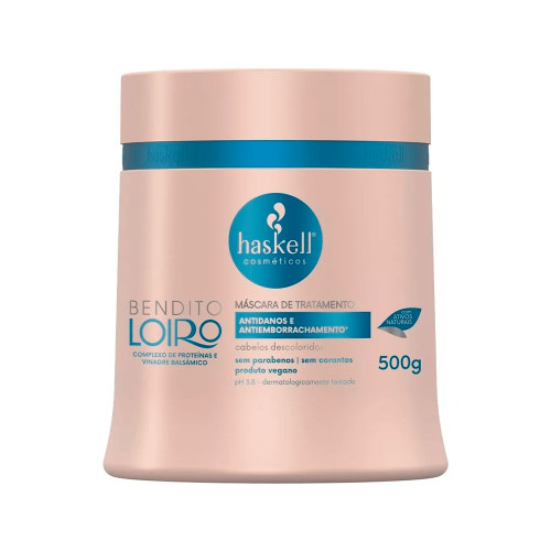 Haskell Mascarilla de Tratamiento Rubio "Bendito Loiro" para Cabellos Decolorados 500g / 17.6 oz