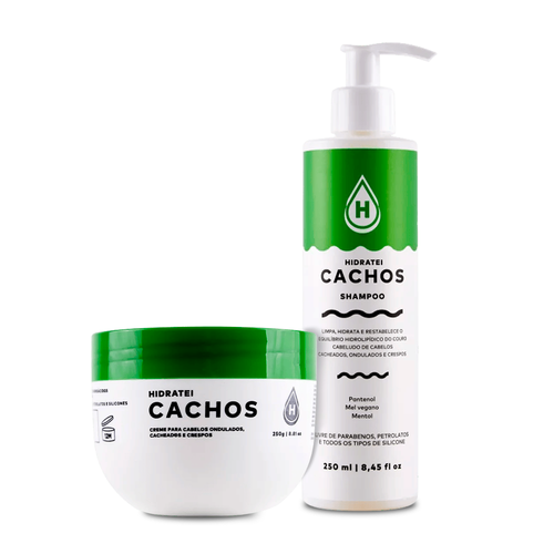 Kit Hidratei Cachos Champú y Crema - Limpieza Suave e Hidratación Intensa