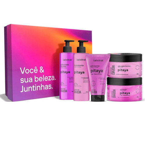 Labotrat Kit de cuidado diario para cuerpo y rostro Pitaya + Ácido Hialurónico