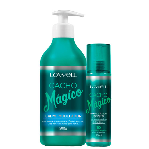 Lowell Cacho Mágico Crema Modeladora y Fluido Activador de Rizos