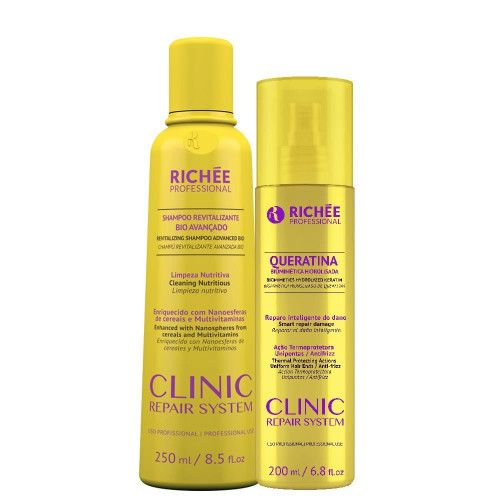 Kit Richée Champú Revitalizante Limpieza Nutritiva Queratina Líquida Reparación