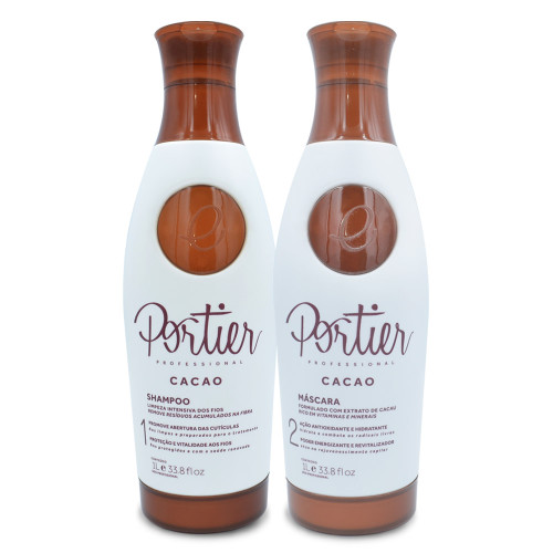 Kit Portier Sistema de Alisado Cacao Termo Alisado Extracto de Cacao 2x1L/2x33.8fl.oz