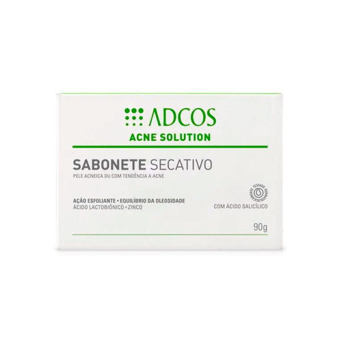 Adcos Jabón Secante para Pieles Acnéicas o Propensas al Acné Acción Exfoliante 90g/3.04 oz
