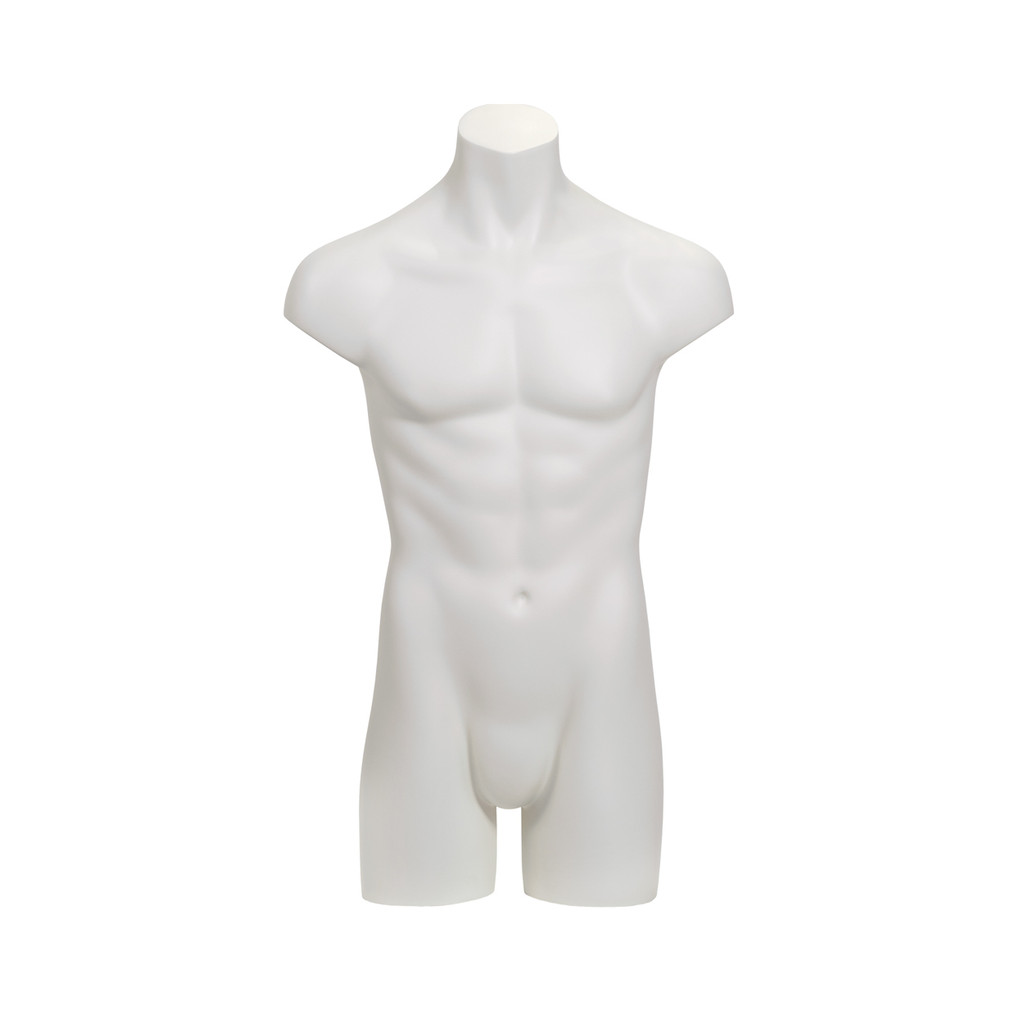 Style plastic male torso M-L with mount for pole (B9344WH)