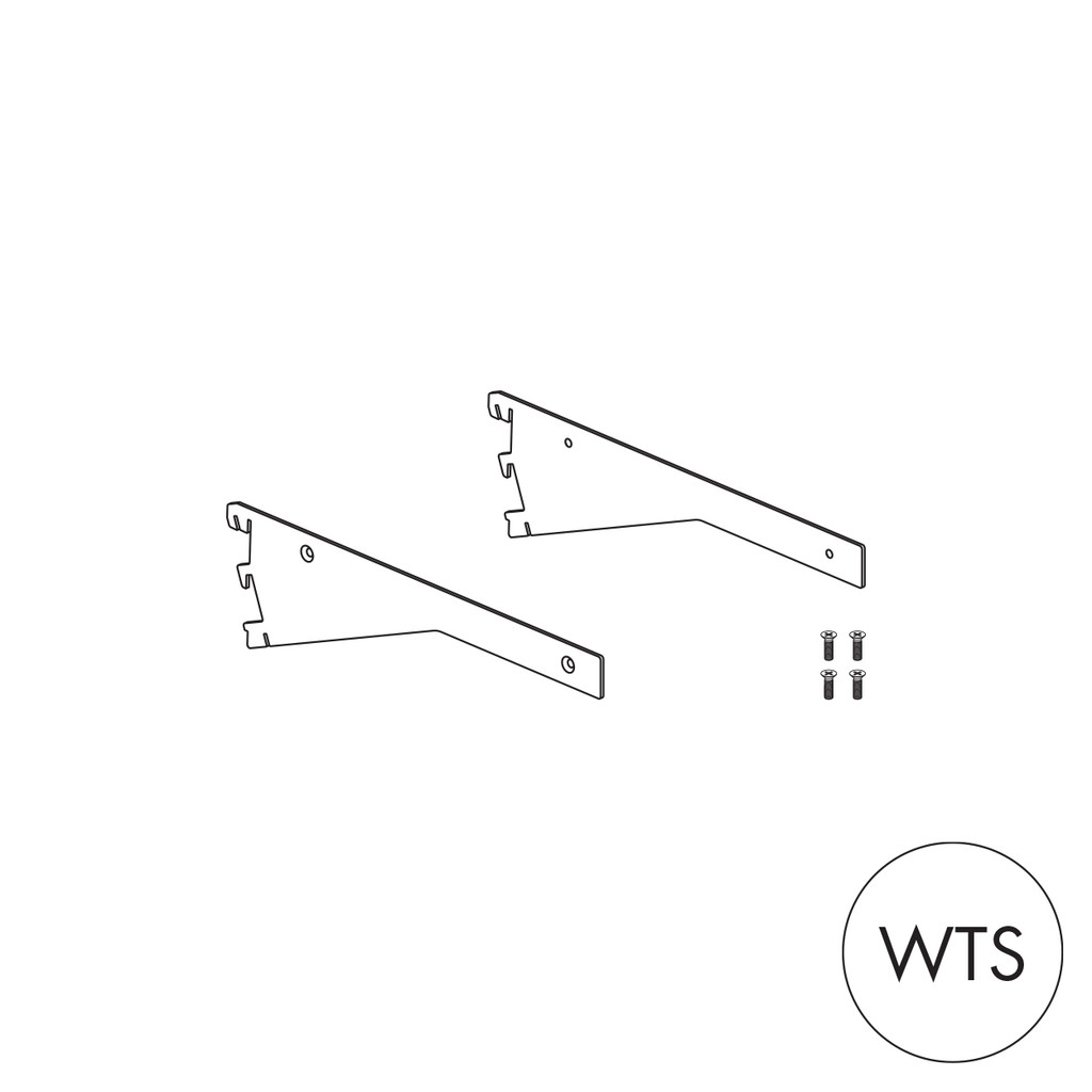 Shop for Shops MAXe 30 mm shelf angle adjustable bracket 300 mm D 30 H x 2.5 mm Thick(E6163WTS)