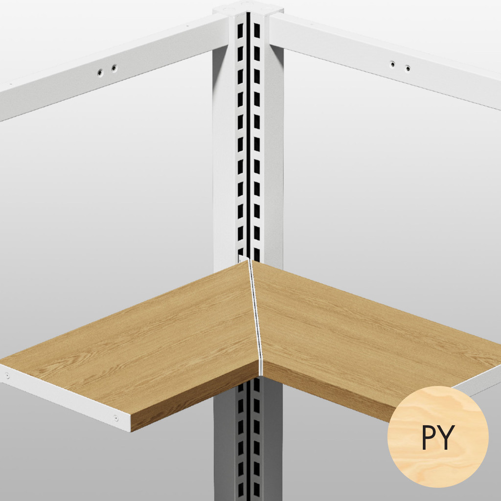 MAXe 30 mm corner shelf set 600 x 600 bay - 300 mm D (E6336PY)