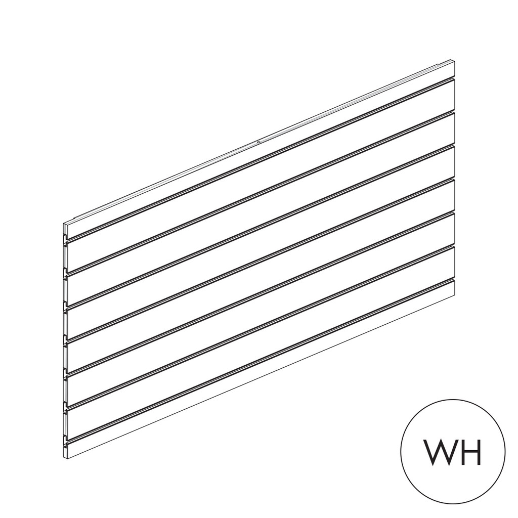 Shop for Shops MAXe slatwall panel 560 H - 1200 mm bay 1190 W x 18 mm Thick(E8012.4WH)