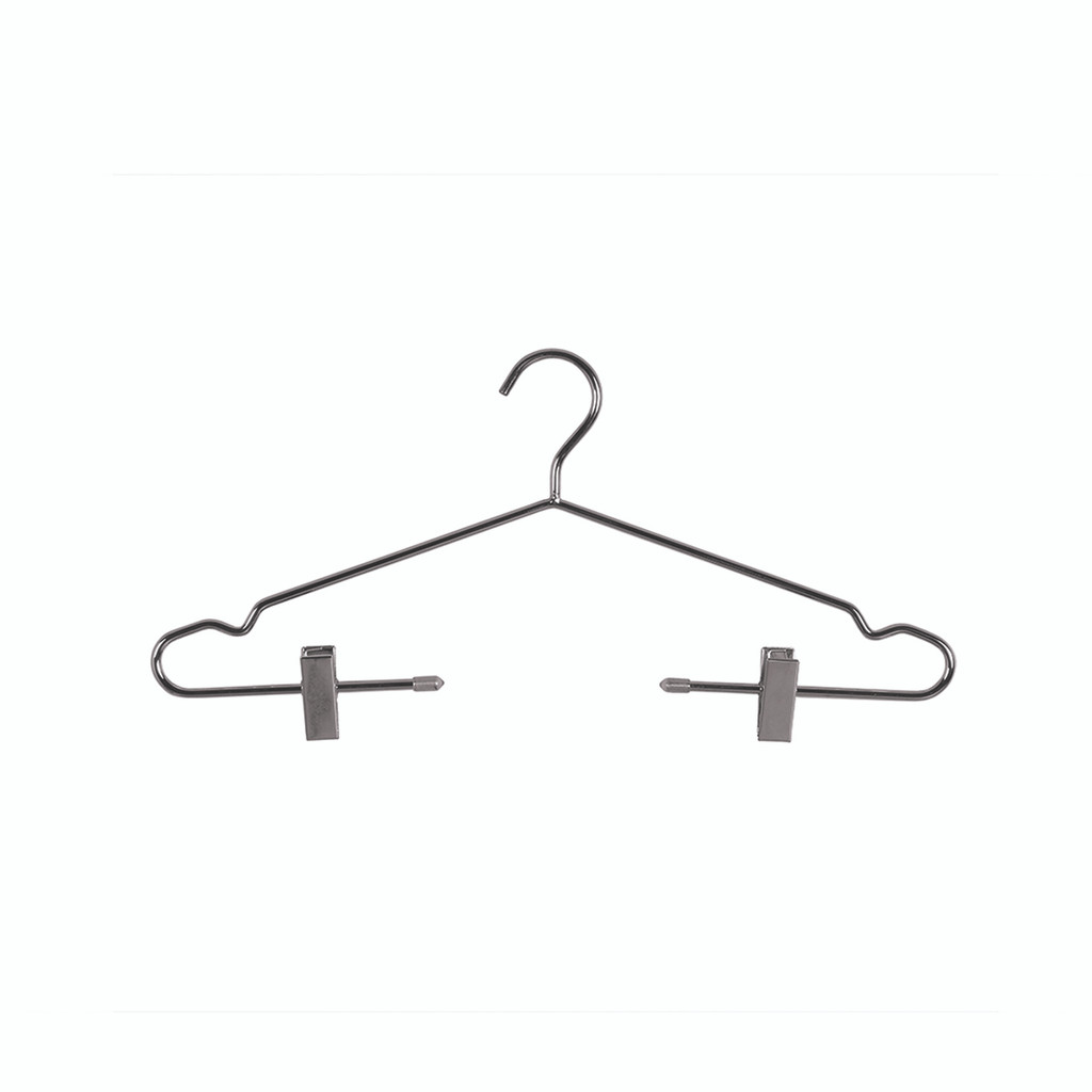 Deluxe metal hanger with notches & adjustable clips (H3102CH)