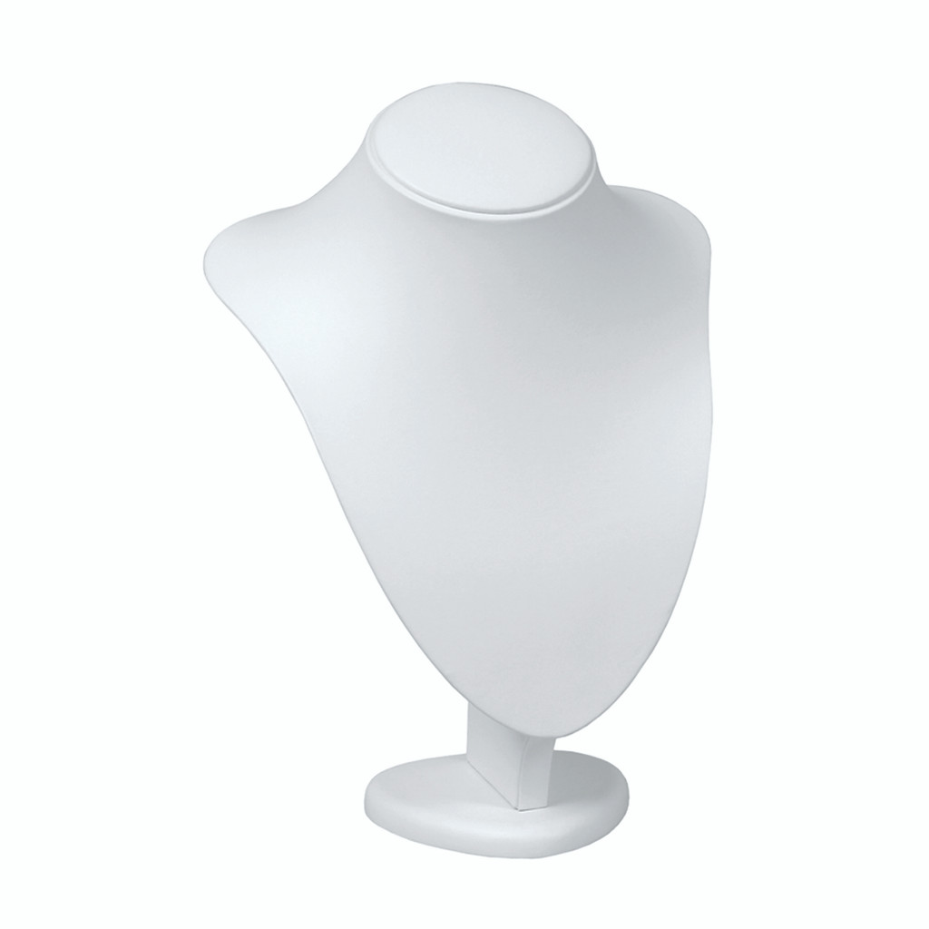 Shop for Shops Leatherette jewellery bust extra large 230 W x 160 D x 305 mm H(M3410WH)