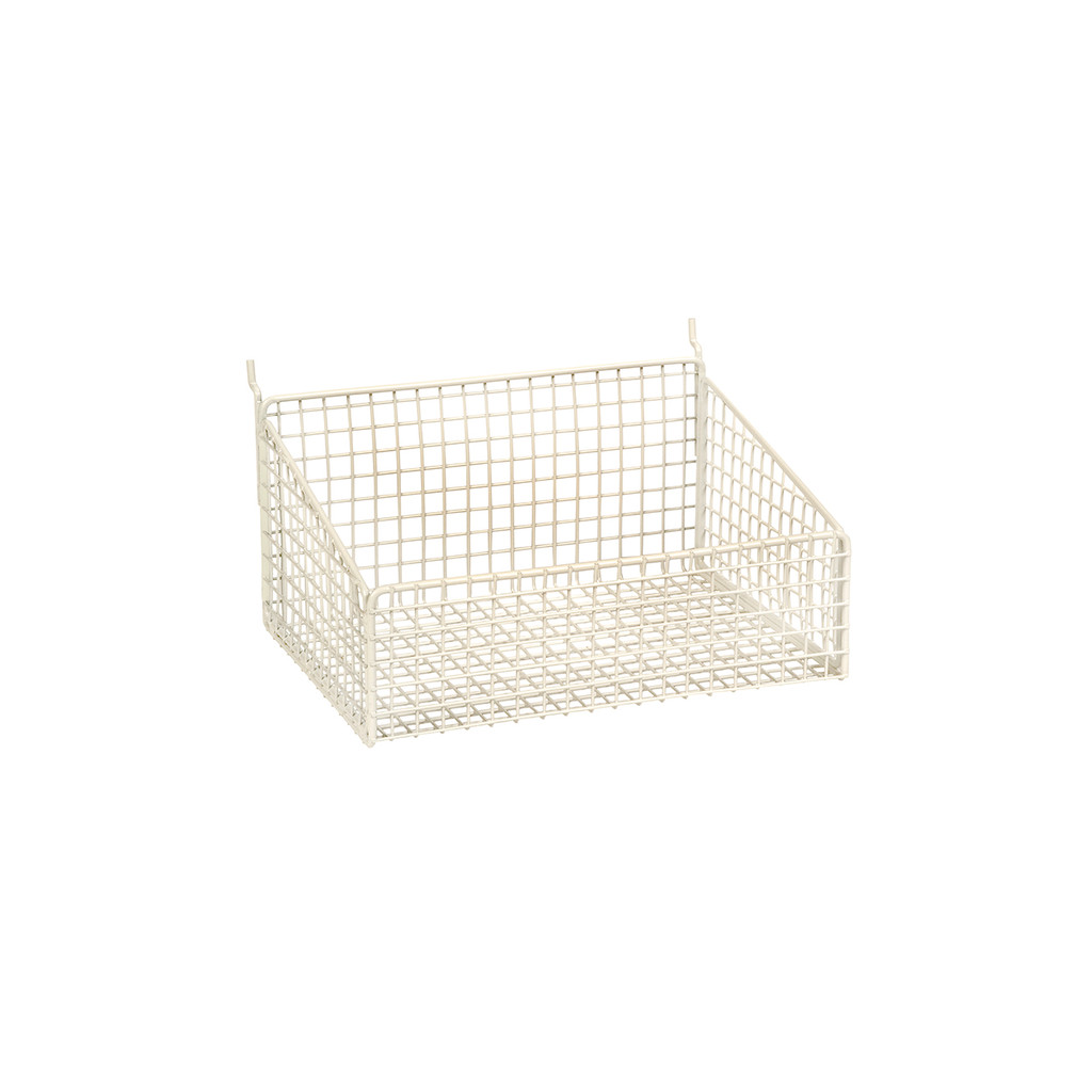 Shop for Shops Slatwall mesh basket with low front 250 W x 185 D x 125 mm H(S1640WH)