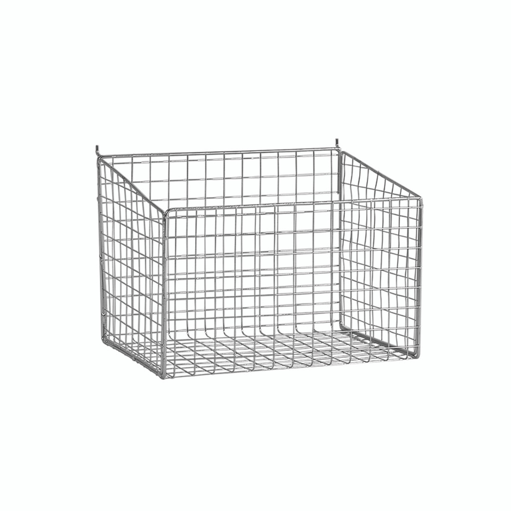 Shop for Shops Slatwall mesh basket with low front 345 W x 260 D x 250 mm H(S1641CH)