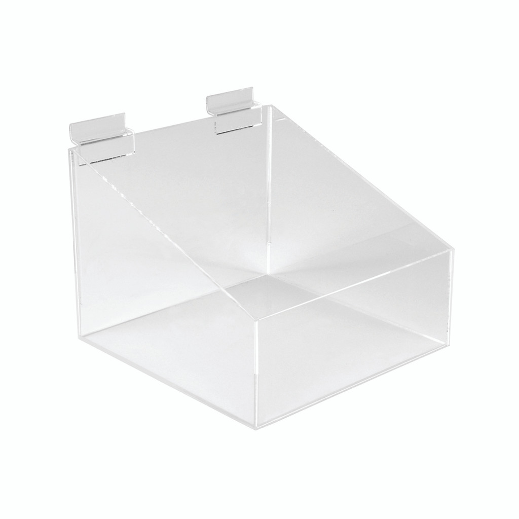 Shop for Shops Slatwall acrylic display bin with low front 205 W x 205 D x 155 mm H(S2522CA)