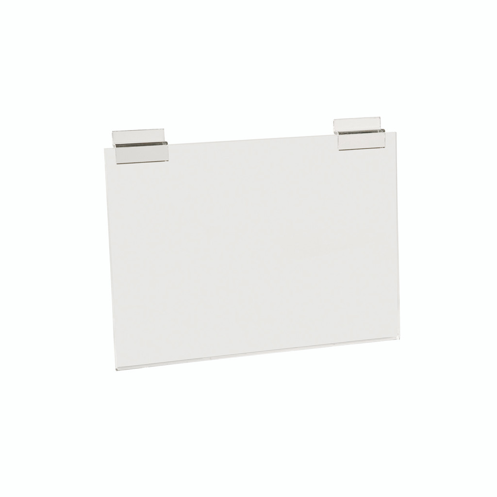 Shop for Shops Slatwall acrylic A4 sign display - landscape 300 W x 210 mm H(S2534CA)
