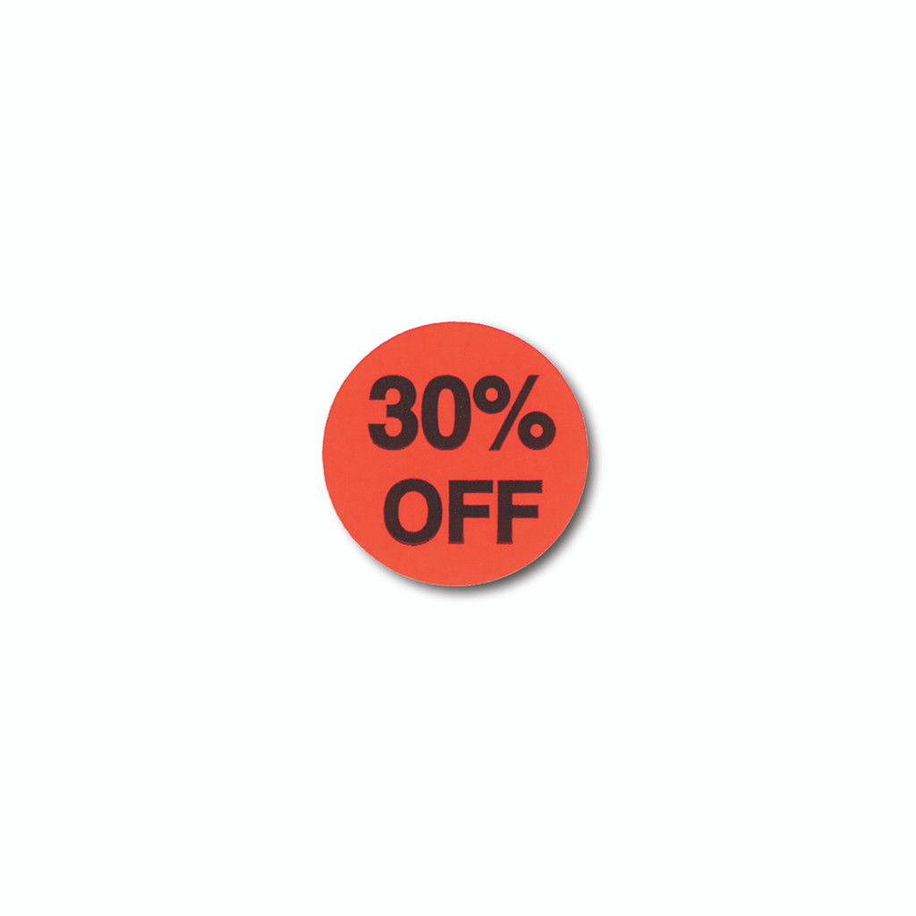 Round sale stickers 30% off (T1570FO)