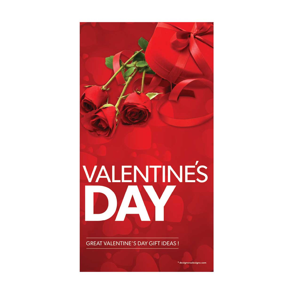 Shop for Shops Event Poster "VALENTINE'S DAY" 530 W x 1000mm H(T4643RDWH)