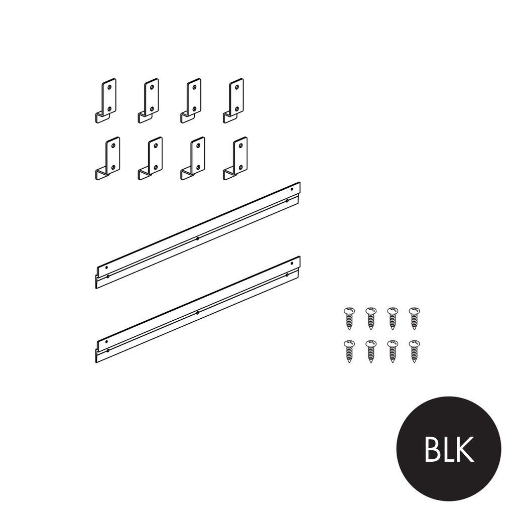 Shop for Shops Peggie wall mount set for 590 W x 558 mm H peggie or plain panels(P0616BLK)