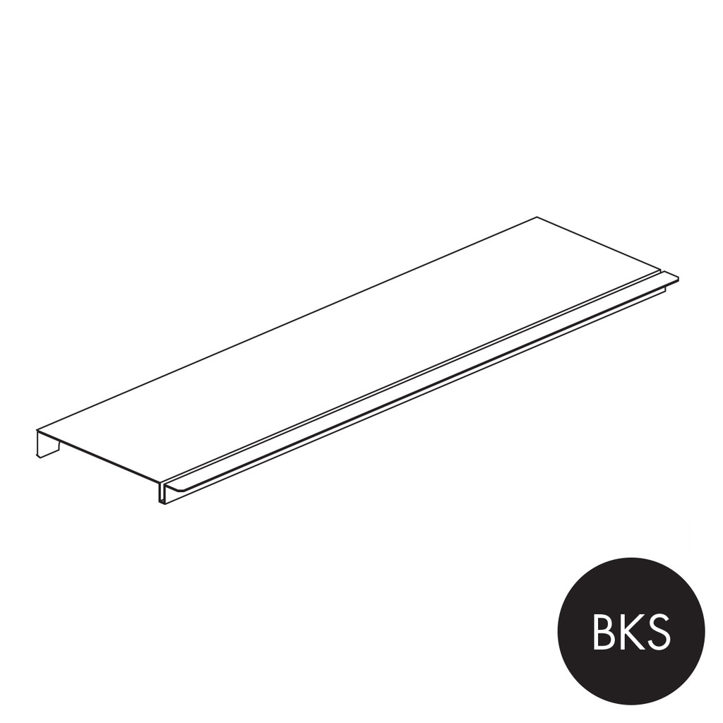 Shop for Shops Peggie shelf 520 W x 150 mm D - sits on 2 x 150 mm pegs(P3515BKS)