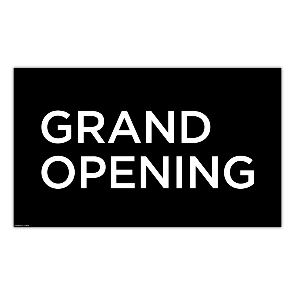Shop for Shops Poster "GRAND OPENING" Landscape 1000 W x 594mm H(T4485BKWH)