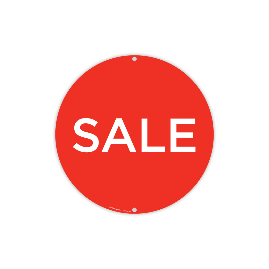 Round double sided poster "SALE" Double Sided (T4700.1RDWH)