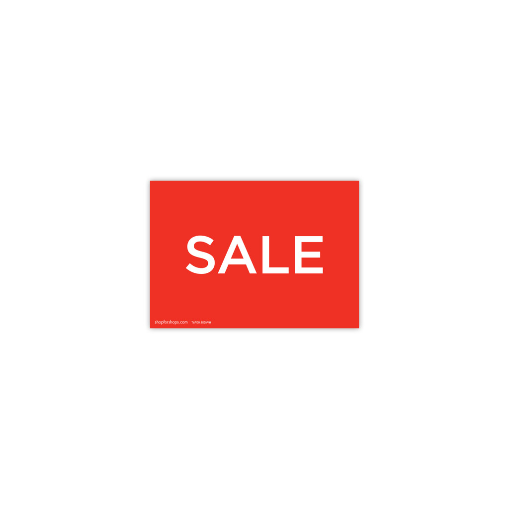 Shop for Shops A5 landscape double sided sign card "SALE" (pack of 5) 210 W x 148 mm H(T6700.1RDWH)