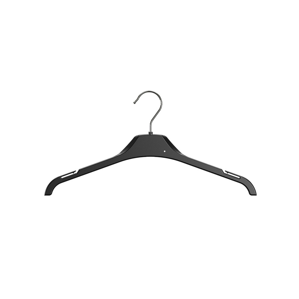 Plastic top hanger with wire hook (HW1360BK)