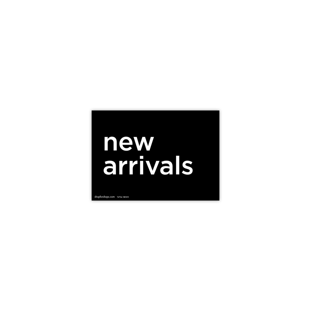 A5 landscape double sided sign  "new arrivals" (pack of 5) (T6704.1BKWH)